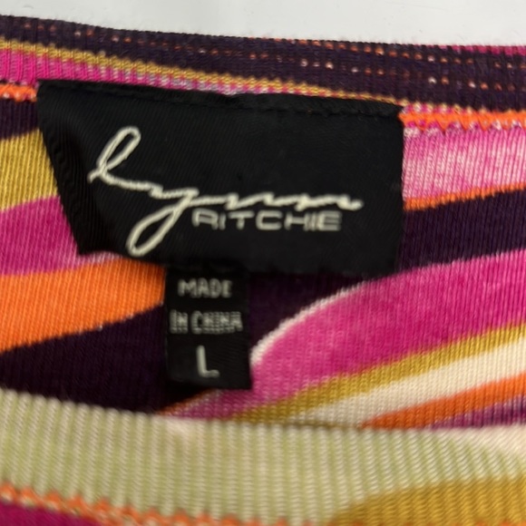Pink/orange Lynn Ritchie top. Size large - Picture 2 of 2